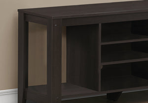 17.25" x 47.75" x 24.25" Cappuccino Particle Board TV Stand