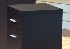 26.75" Cappuccino Particle Board and Hollow Core Filing Cabinet with 3 Drawers
