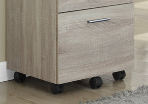 17.75" x 18.25" x 25.25" Natural Black Particle Board 3 Drawers  Filing Cabinet