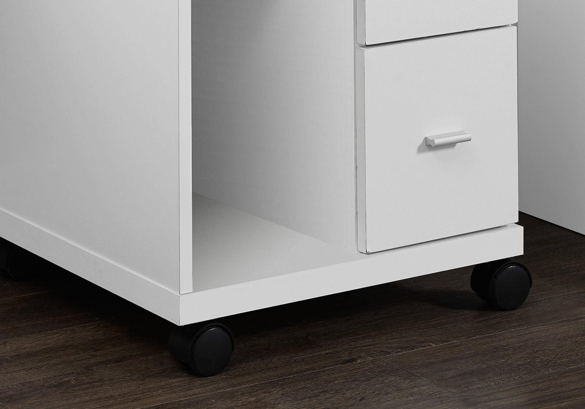 17.75" x 17.75" x 23" White Particle Board Hollow Core 2 Drawers  Office Cabinet