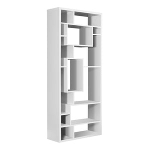 11.75" x 31.5" x 72" White Particle Board Hollow Core  Bookcase