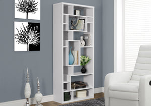11.75" x 31.5" x 72" White Particle Board Hollow Core  Bookcase