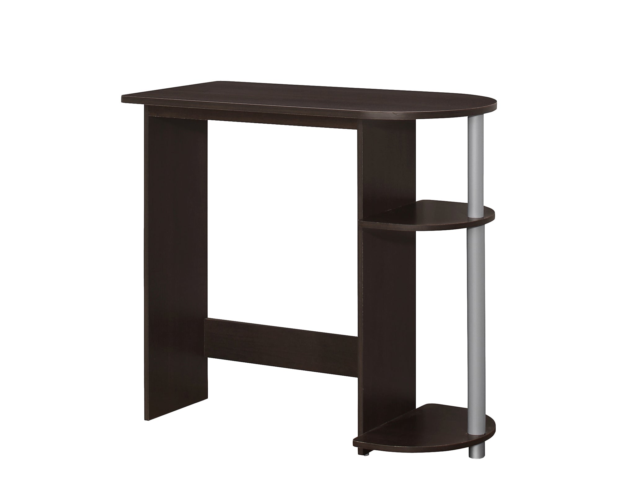 15.5" x 32" x 29" CappuccinoSilver Particle Board Laminate  Computer Desk