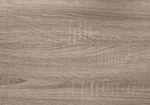 55.25" x 60" x 30" Dark Taupe Clear Particle Board Glass Hollow Core  Computer Desk