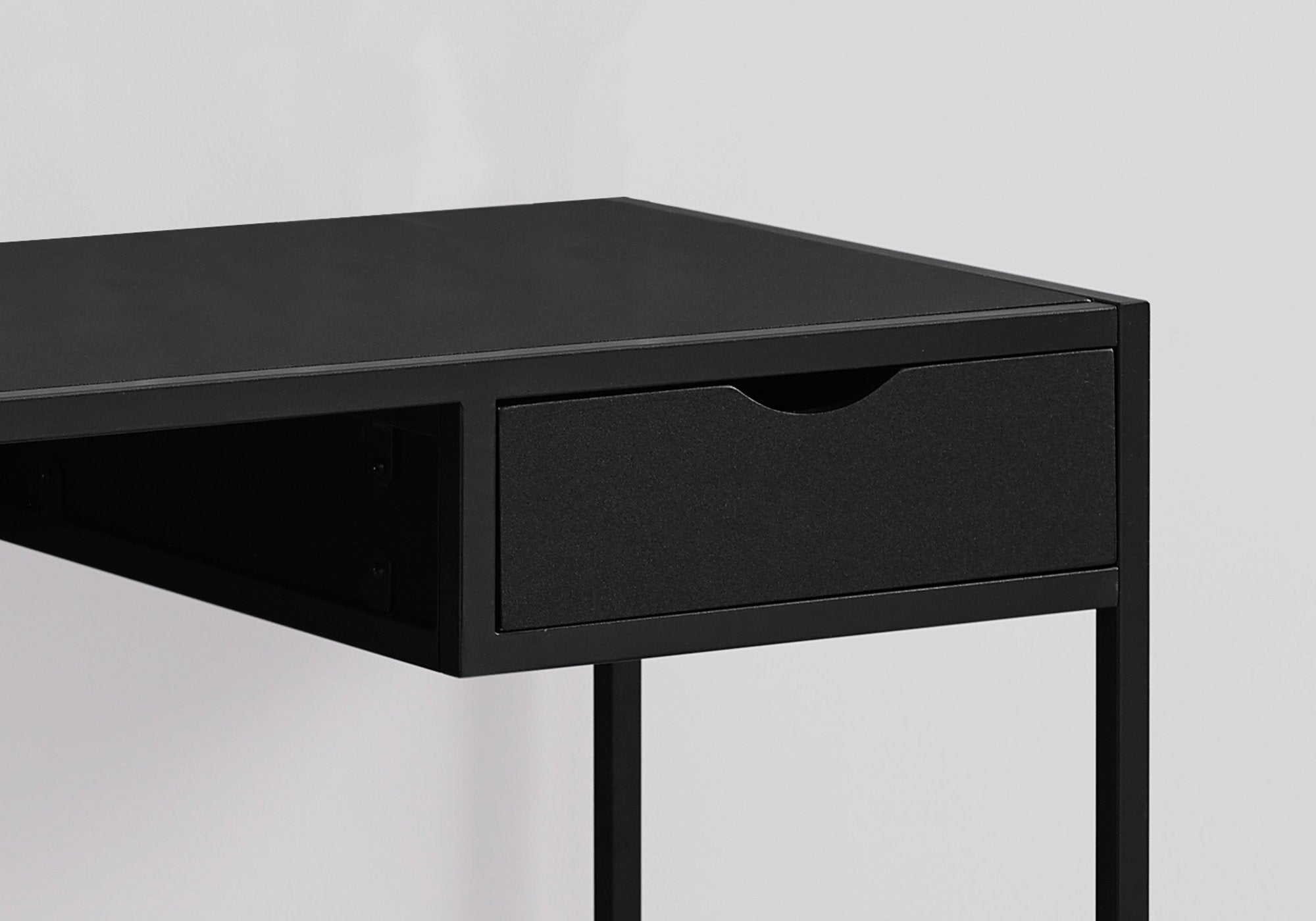 20" x 42.25" x 30" Black Mdf Metal  Computer Desk