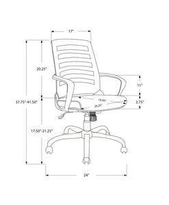 24.25" x 24" x 37.75" Black Foam Metal Nylon  Multi Position Office Chair