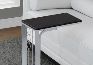 13.25" x 32" x 60" Black Silver Mdf Metal  Bookshelf