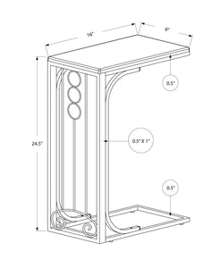13.25" x 32" x 60" Black Silver Mdf Metal  Bookshelf