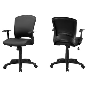 23.75" x 24.5" x 74.75" Black  Foam  Metal  Nylon  Office Chair
