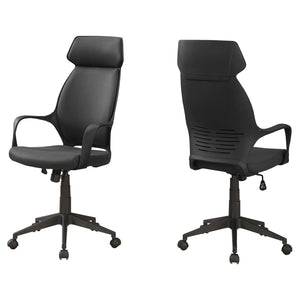 26" x 25" x 96" Black  Foam  Polypropylene  Microfiber  High Back Office Chair