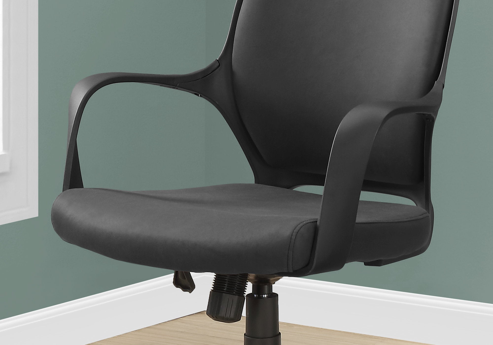 26" x 25" x 96" Black  Foam  Polypropylene  Microfiber  High Back Office Chair