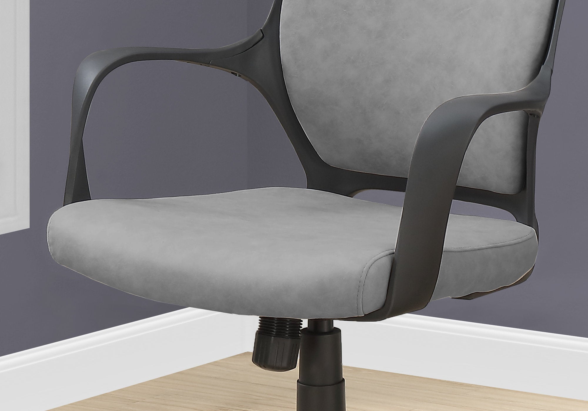 26" x 25" x 96" Grey  Foam  Polypropylene  Microfiber  High Back Office Chair