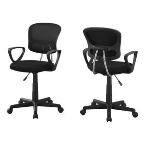 21.5" x 23" x 33" Black Foam Metal Polypropylene Polyester  Office Chair