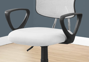 21.5" x 23" x 33" White Foam Metal Polypropylene Polyester  Office Chair
