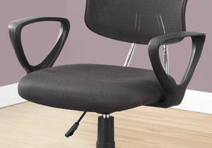 21.5" x 23" x 33" Grey Foam Metal Polypropylene Polyester  Office Chair