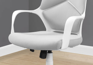 45.75" Foam  White Polypropylene  MDF  and Metal High Back Office Chair