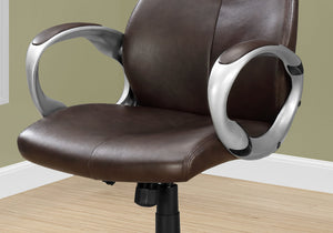 25.2" x 26" x 47.5" Brown Foam Metal Nylon  Office Chair High Back Executive