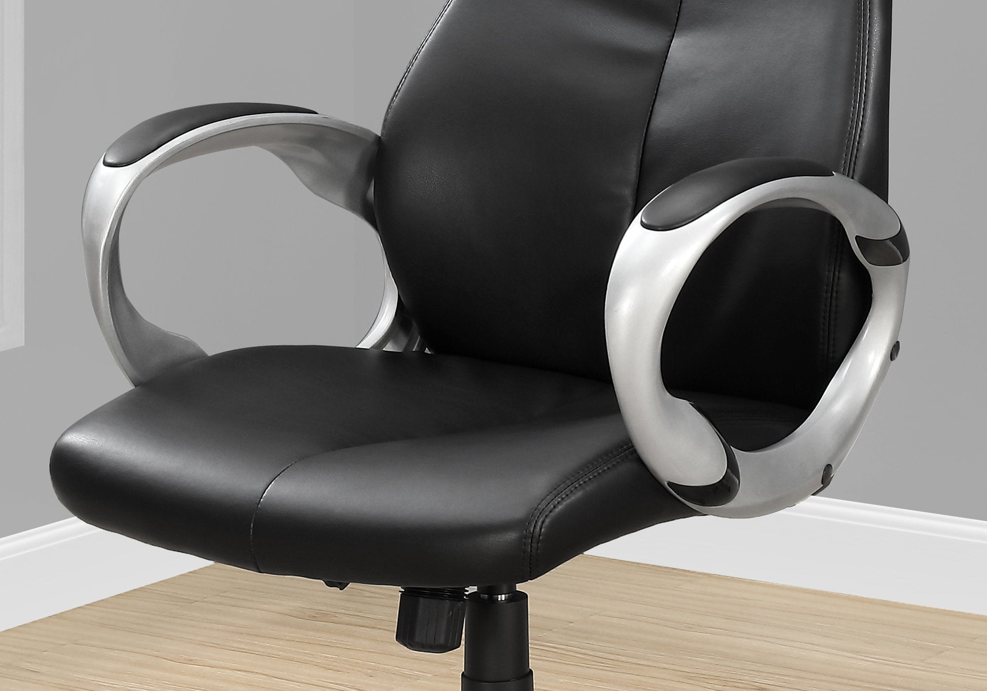 26" x 25.5" x 99" Black Silver Foam Metal  High Back Office Chair