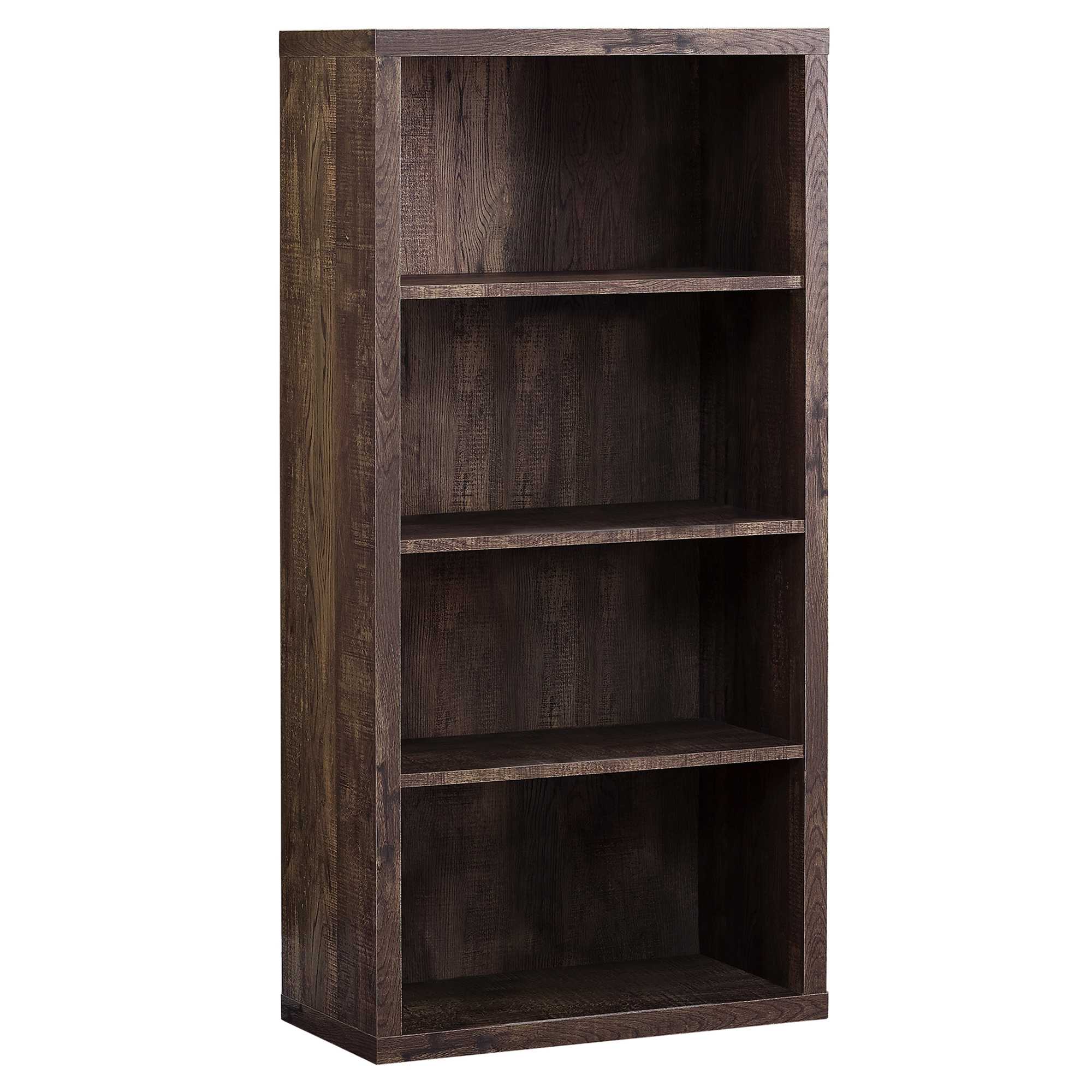 11.75" x 23.75" x 47.5" Brown Particle Board Adjustable Shelves  Bookshelf