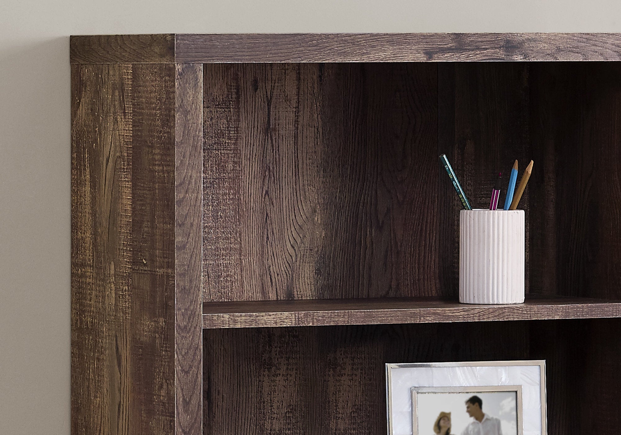 11.75" x 23.75" x 47.5" Brown Particle Board Adjustable Shelves  Bookshelf