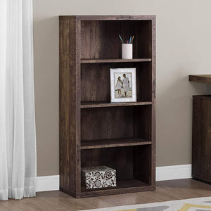 11.75" x 23.75" x 47.5" Brown Particle Board Adjustable Shelves  Bookshelf