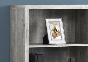 11.75" x 23.75" x 47.5" Grey Particle Board Adjustable Shelves  Bookshelf