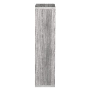 11.75" x 23.75" x 47.5" Grey Particle Board Adjustable Shelves  Bookshelf