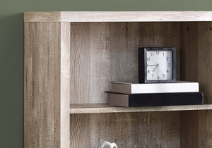 11.75" x 23.75" x 47.5" Taupe Particle Board Adjustable Shelves  Bookshelf