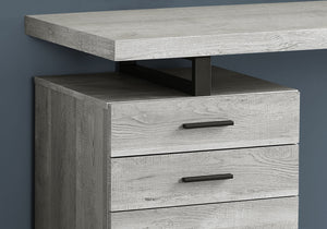 23.75" x 47.25" x 30" Grey Black Particle Board Hollow Core Metal  Computer Desk