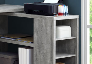 47.25" x 60" x 29" Grey Particle Board Hollow Core  Computer Desk