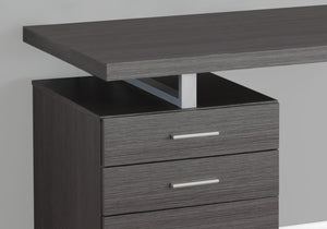 23.75" x 47.25" x 30" Grey Silver Particle Board Hollow Core Metal  Computer Desk
