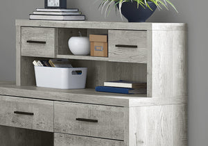 44.75" Grey Reclaimed Wood Particle Board  Laminate and MDF Computer Desk