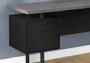 71" x 71" x 30" Black  Grey  Particle Board  Hollow Core  Metal   Computer Desk