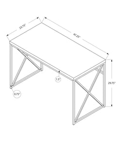 23.75" x 47.25" x 29.75" Grey Black Particle Board Metal  Computer Desk