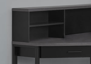 47.5" x 47.5" x 42" Black Grey Particle Board Hollow Core Metal  Computer Desk