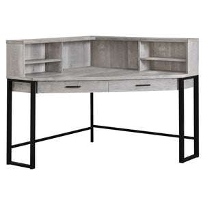 47.5" x 47.5" x 42" Grey Black Particle Board Hollow Core Metal  Computer Desk