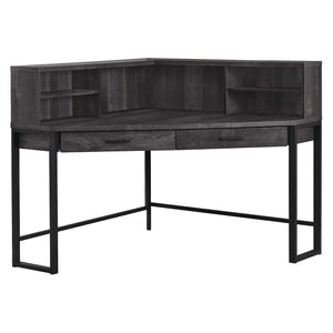47.5" x 47.5" x 42" Black Particle Board Hollow Core Metal  Computer Desk