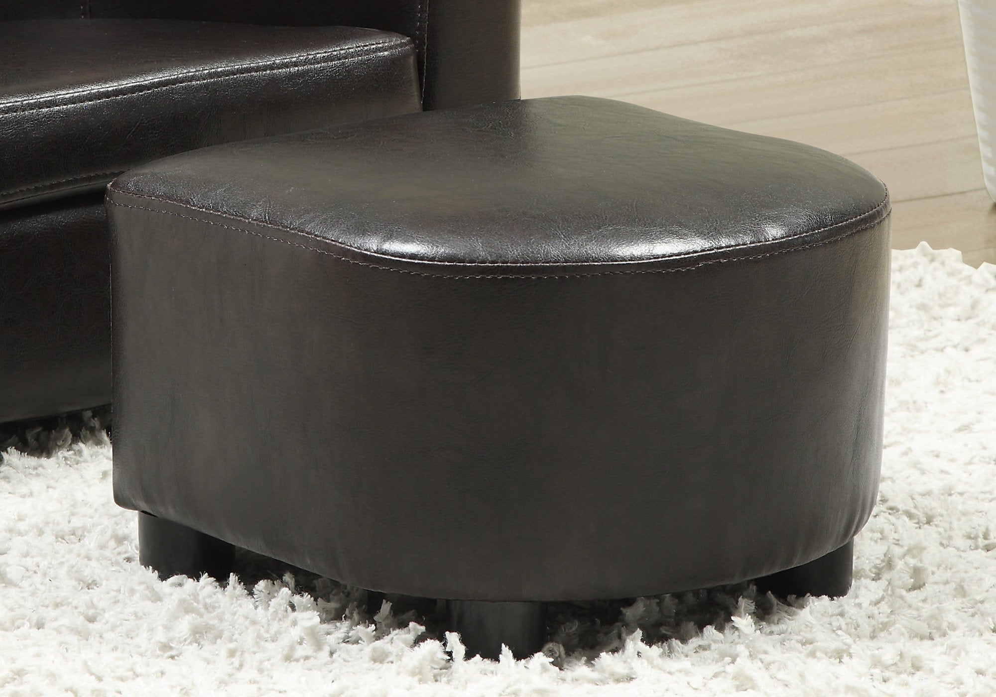 30.5" x 33" x 26" Dark Brown Leather Look Chair  Set of 2