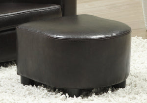 30.5" x 33" x 26" Dark Brown Leather Look Chair  Set of 2