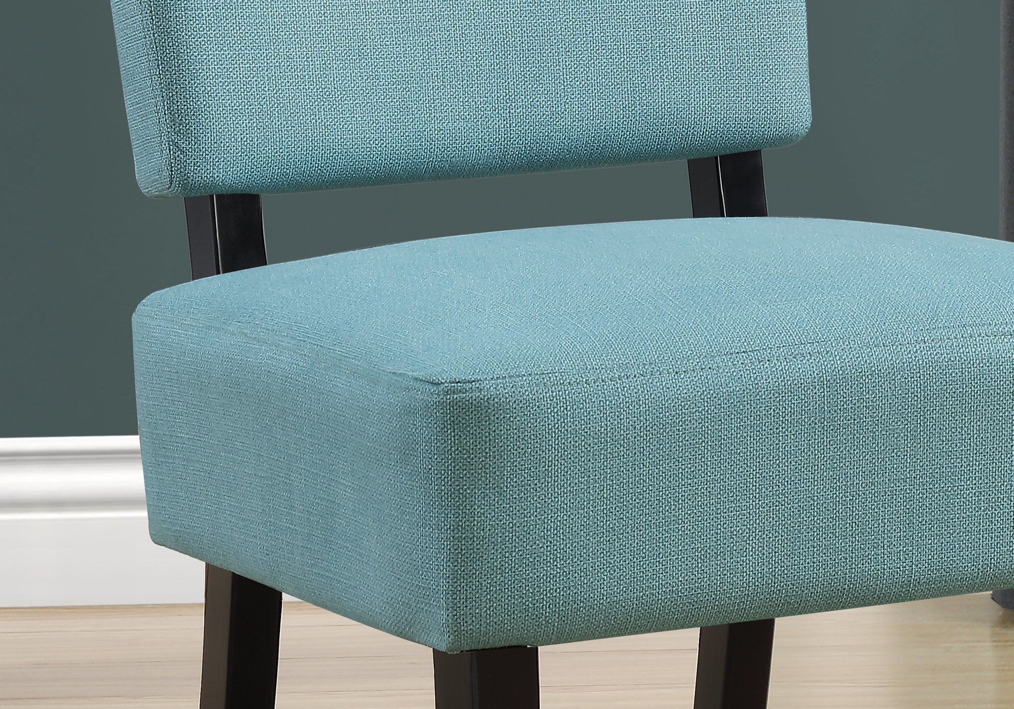 27.5" x 22.75" x 31.5" Teal Foam Accent Chair with Solid Wood Frame