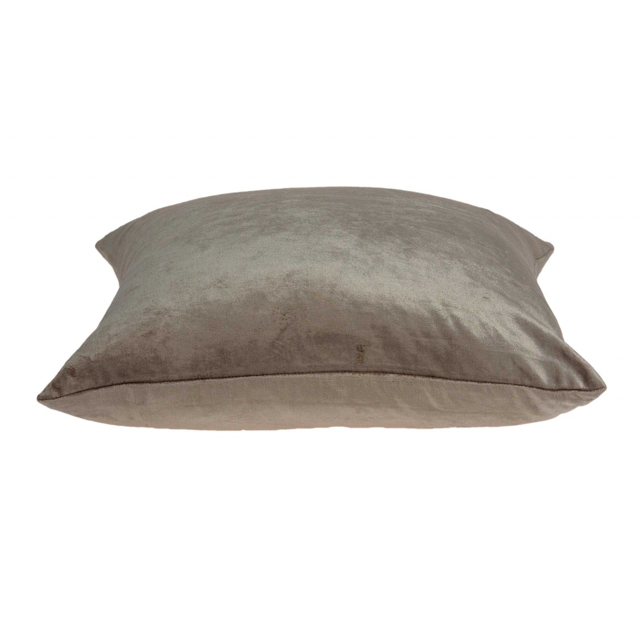 Super Soft Taupe Solid Pillow Cover