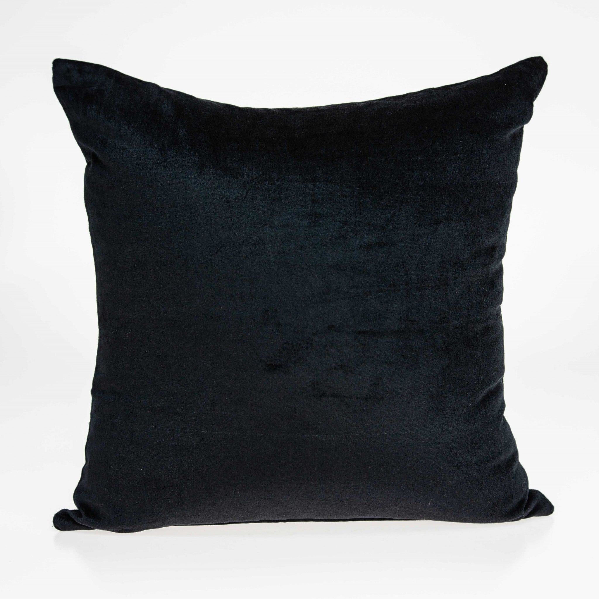 18" x 0.5" x 18" Transitional Black Solid Pillow Cover
