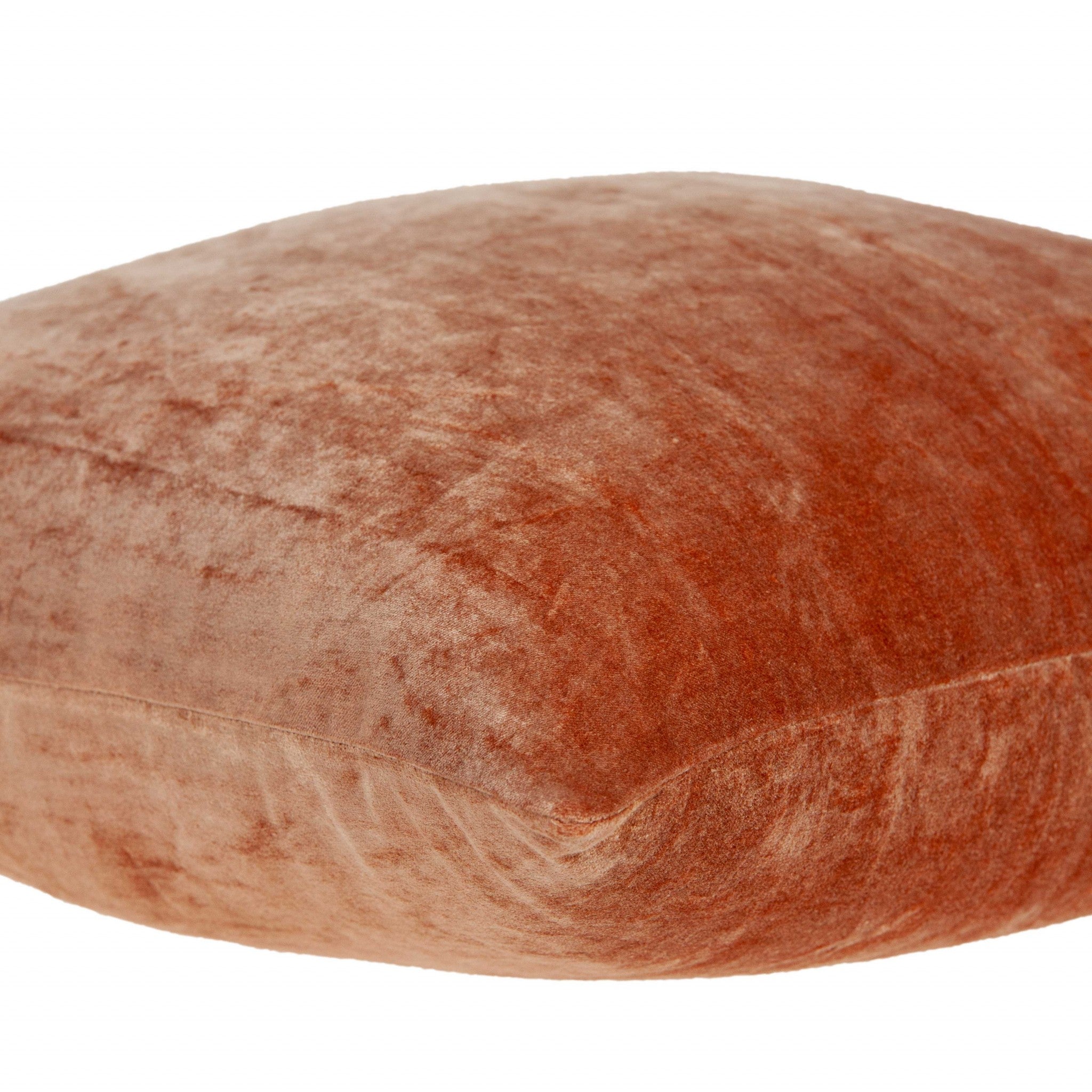 18" x 0.5" x 18" Transitional Orange Solid Pillow Cover