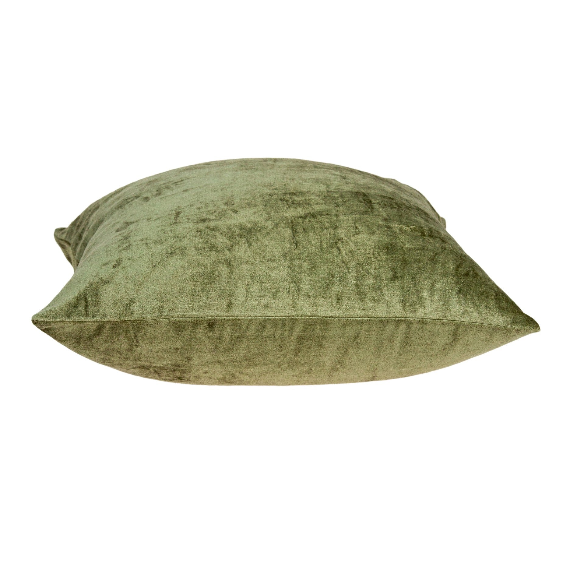 18" x 0.5" x 18" Transitional Olive Solid Pillow Cover
