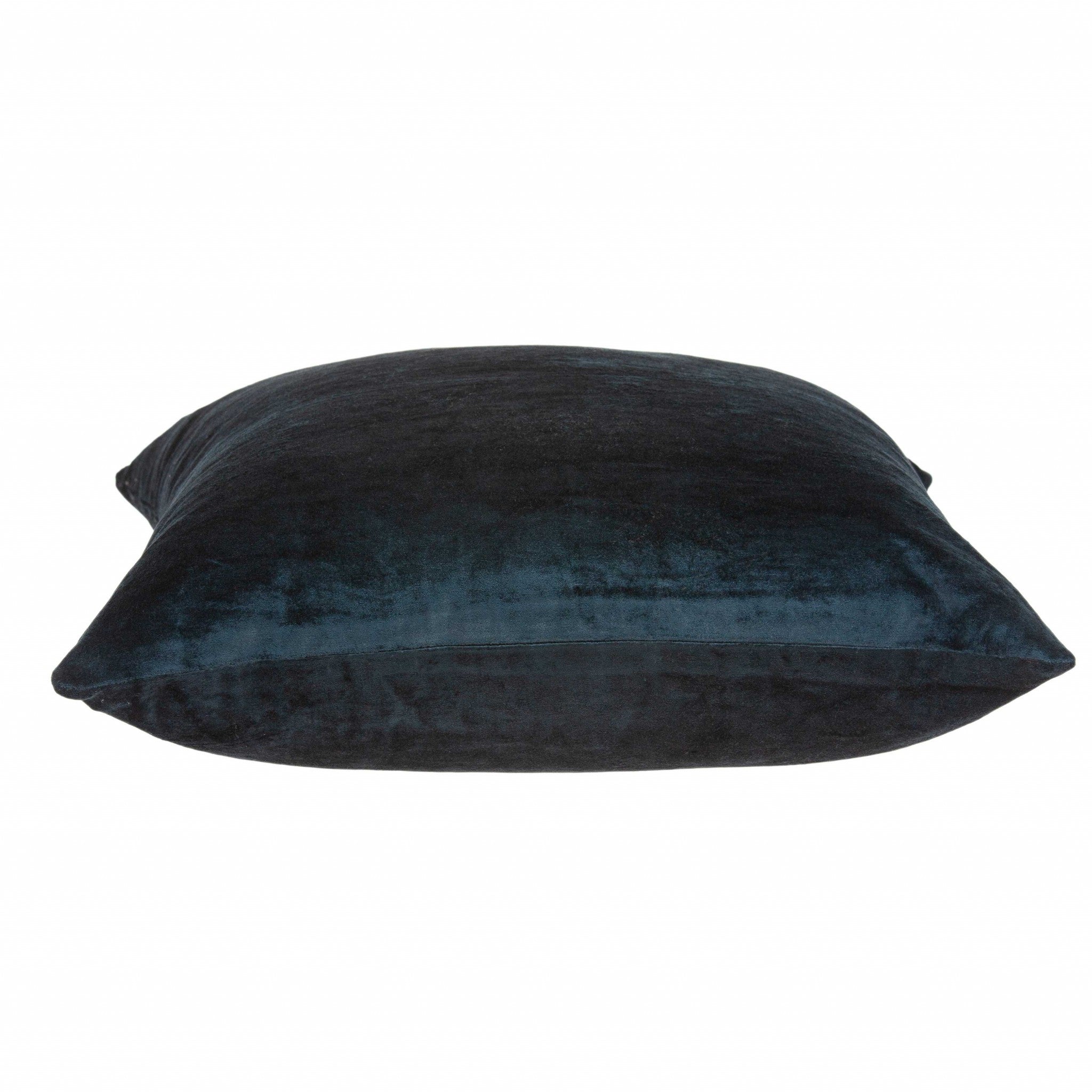 Super Soft Deep Blue Solid Pillow Cover
