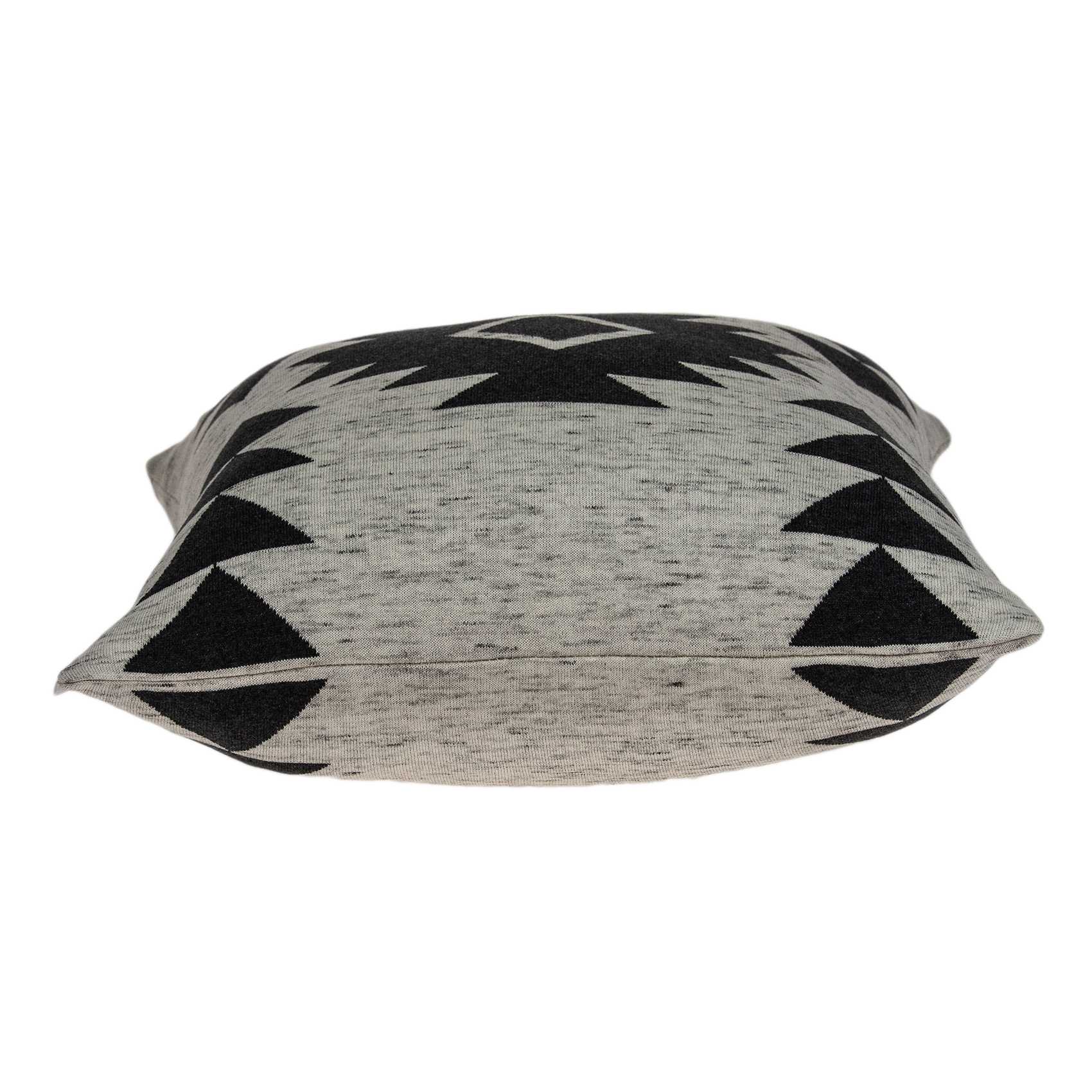 Heather Tan and Grey Southwest Design Cotton Pillow Cover