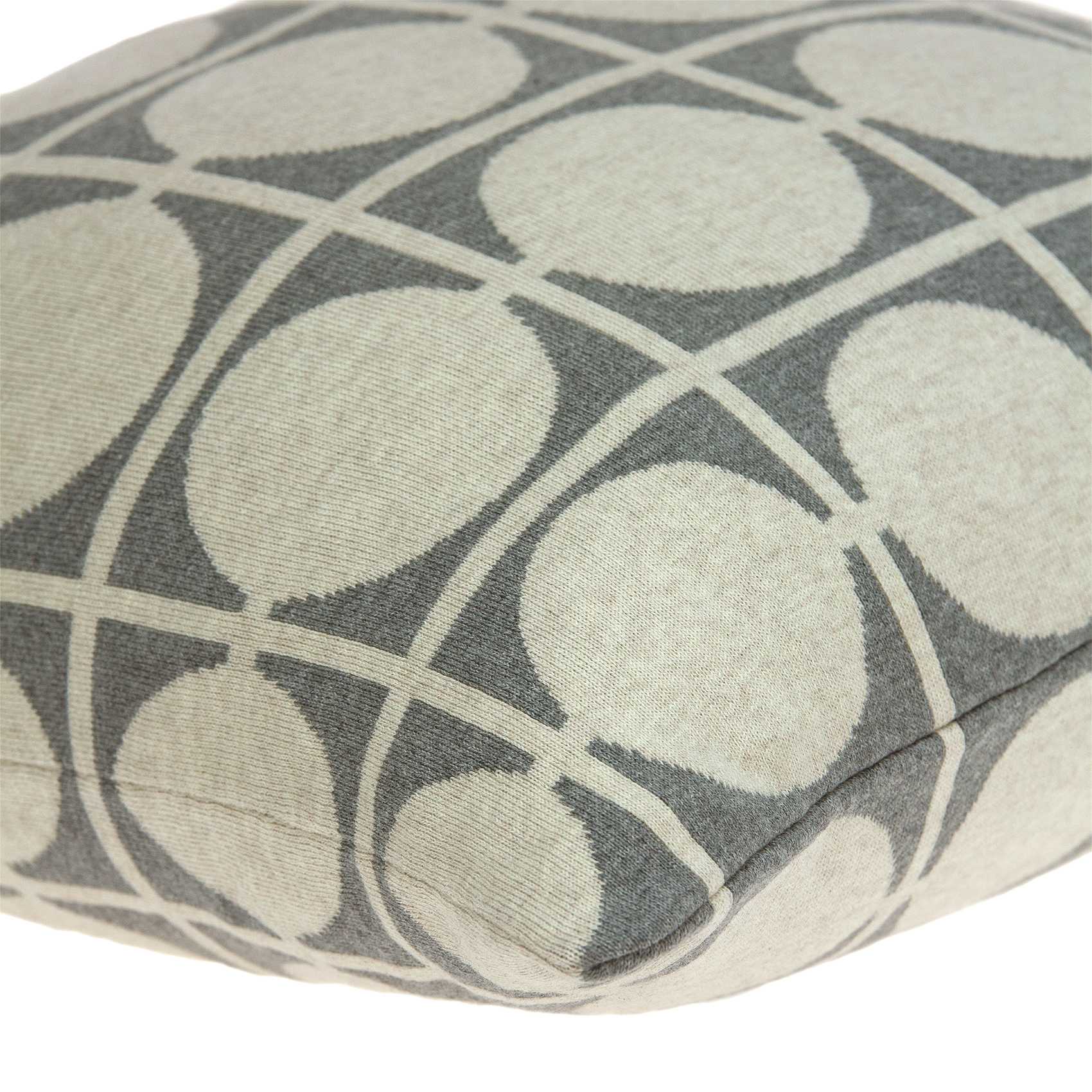 Geometric Design Tan and Grey Printed Pillow Cover