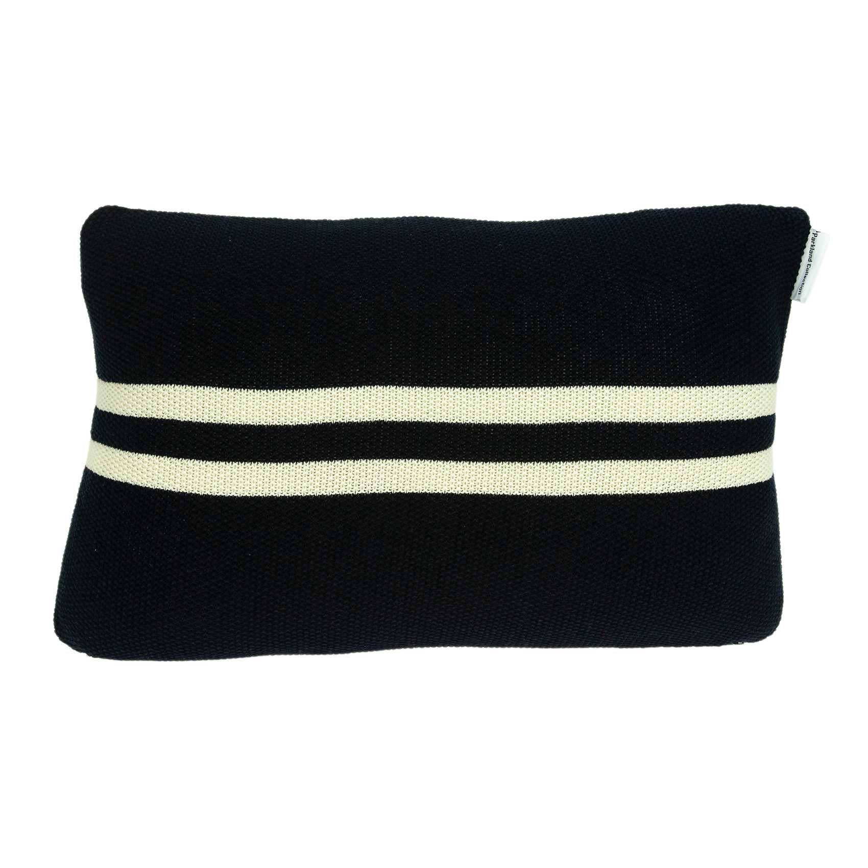 Nautical Navy Blue Stripe and Anchor Pillow Cover