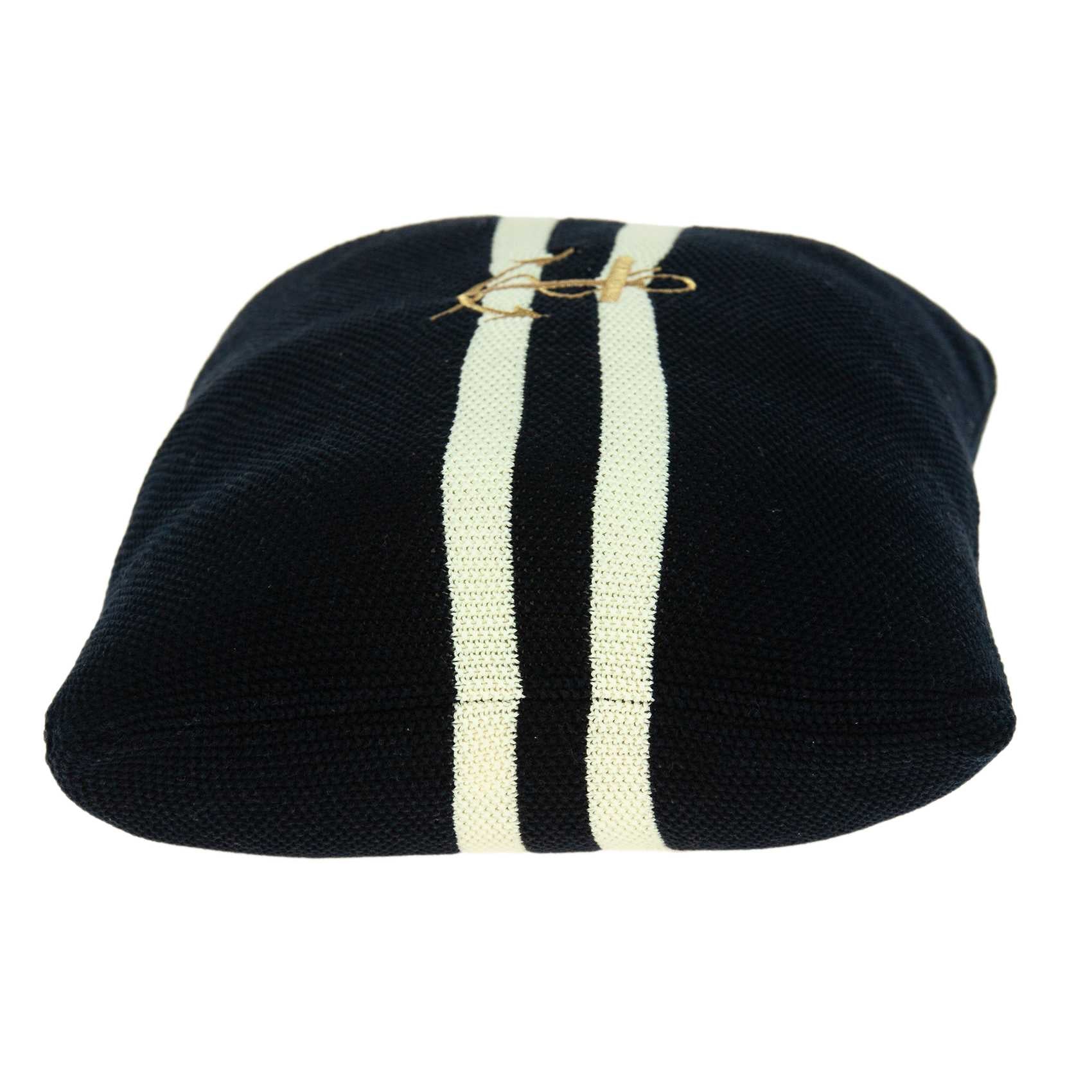 Nautical Navy Blue Stripe and Anchor Pillow Cover