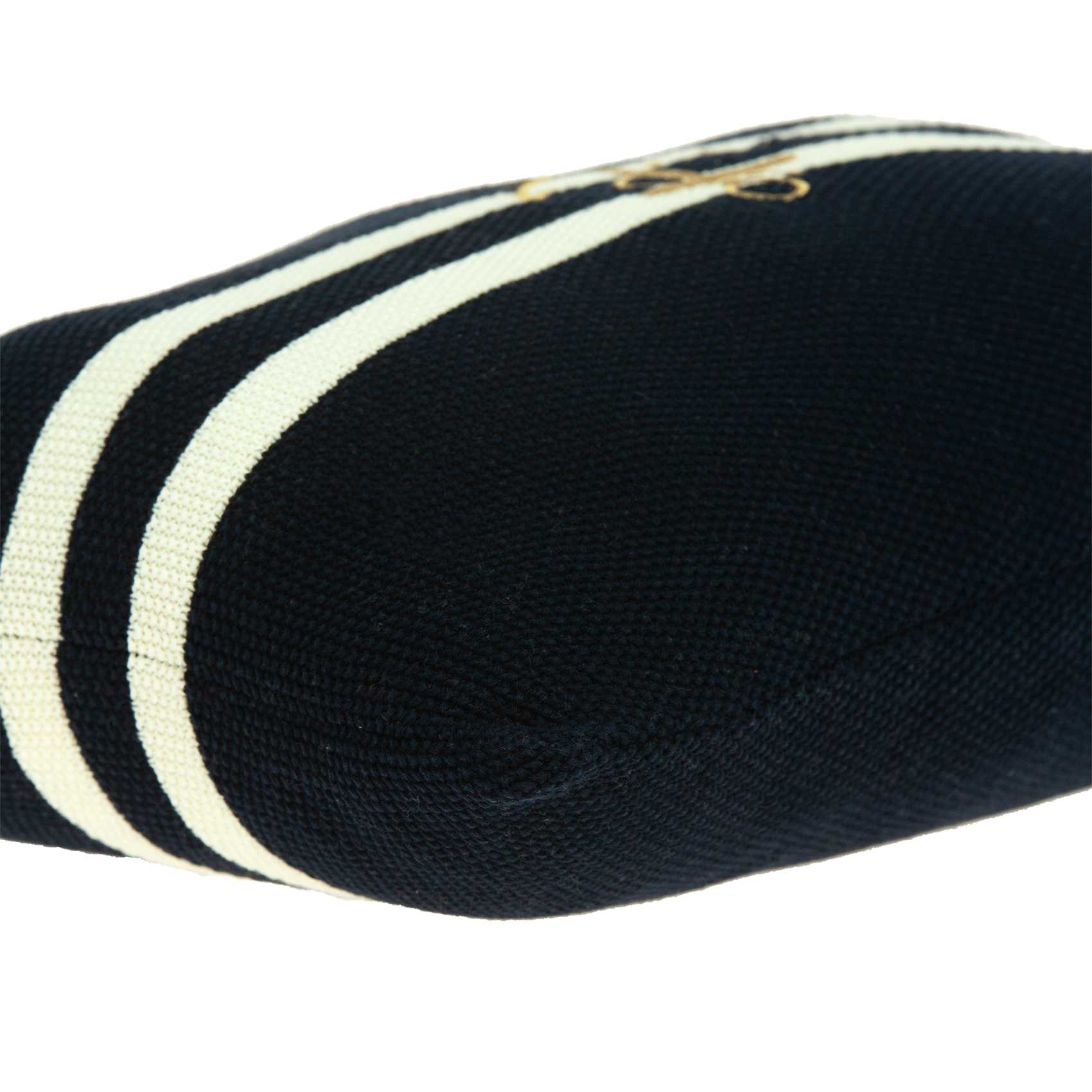 Nautical Navy Blue Stripe and Anchor Pillow Cover